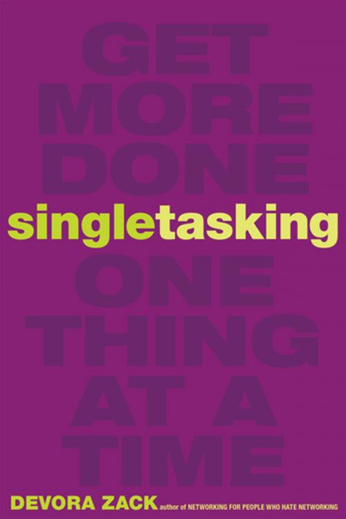 Cover of the book Singletasking by Devora Zack, Berrett-Koehler Publishers