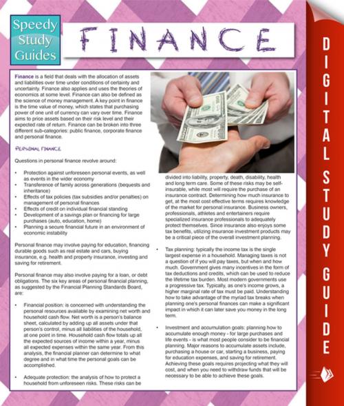 Cover of the book Finance (Speedy Study Guides) by Speedy Publishing, Speedy Publishing LLC