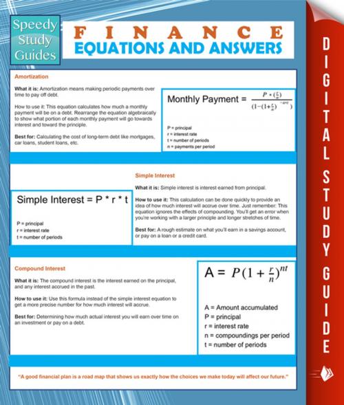 Cover of the book Finance Equations And Answers (Speedy Study Guides) by Speedy Publishing, Speedy Publishing LLC