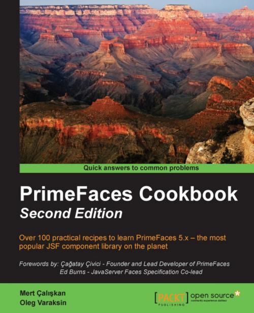 Cover of the book PrimeFaces Cookbook - Second Edition by Mert Çalışkan, Oleg Varaksin, Packt Publishing