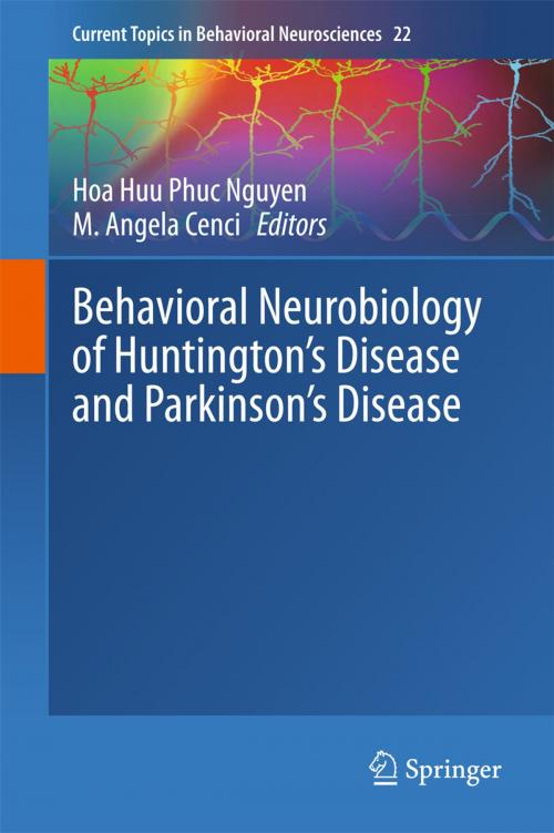 Cover of the book Behavioral Neurobiology of Huntington's Disease and Parkinson's Disease by , Springer Berlin Heidelberg