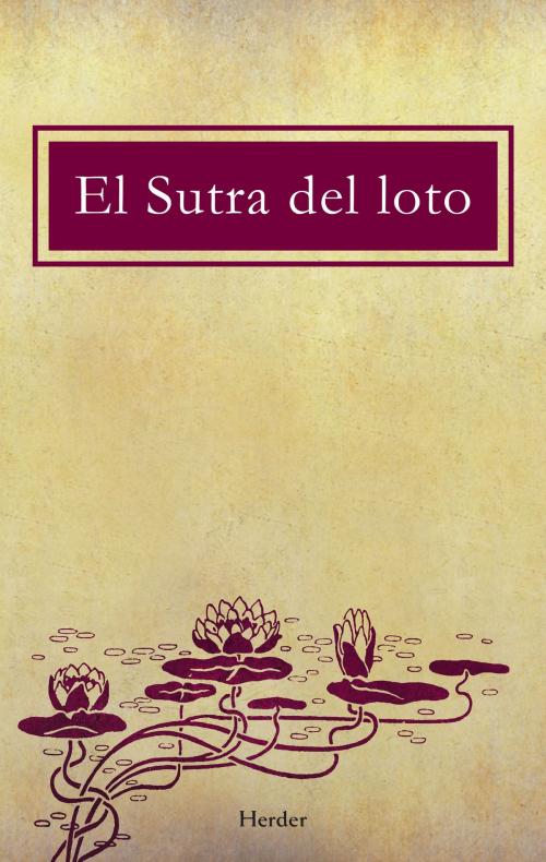 Cover of the book El sutra del loto by Anónimo, Herder Editorial