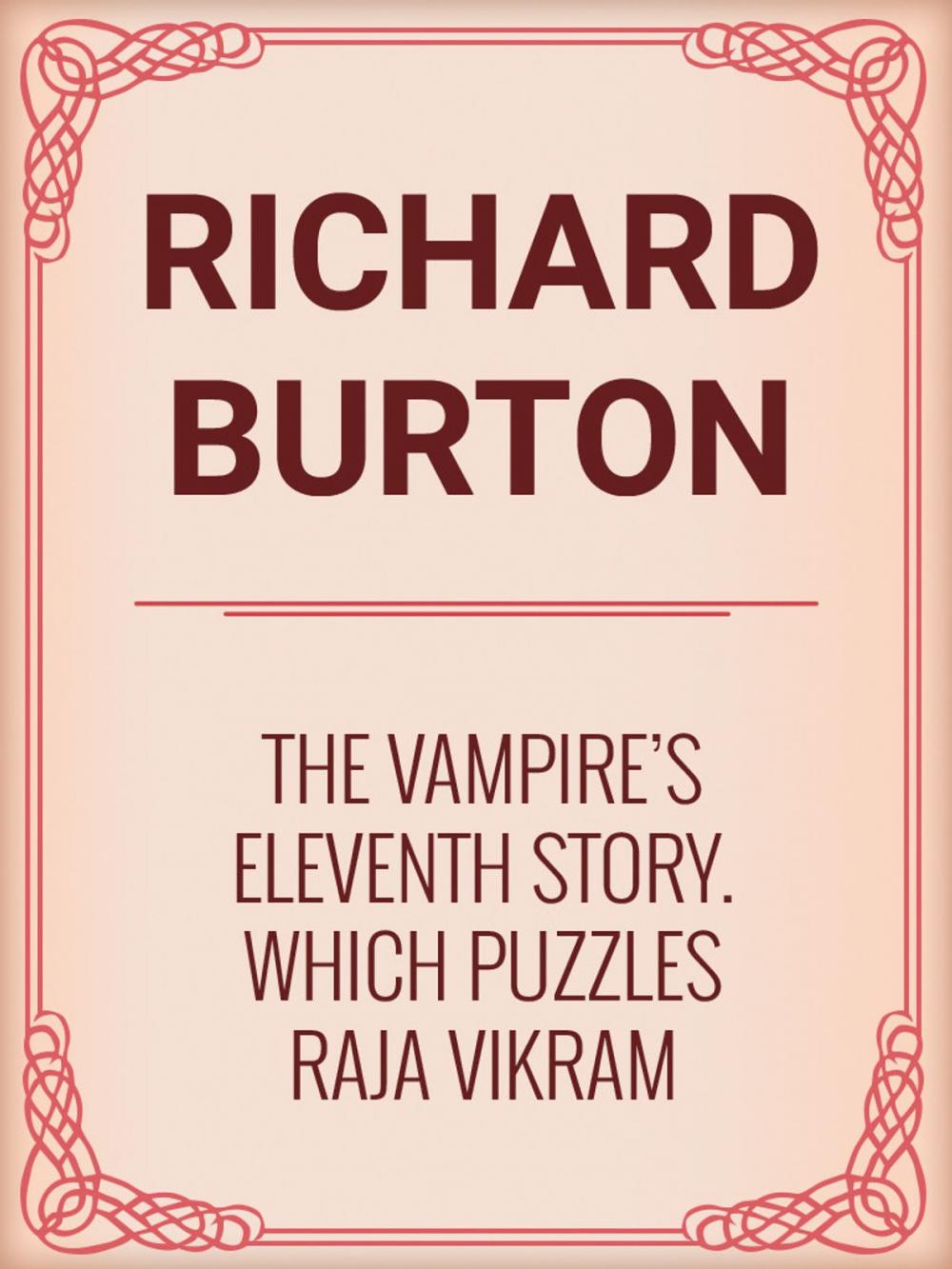 Big bigCover of The Vampire's Eleventh Story. Which Puzzles Raja Vikram