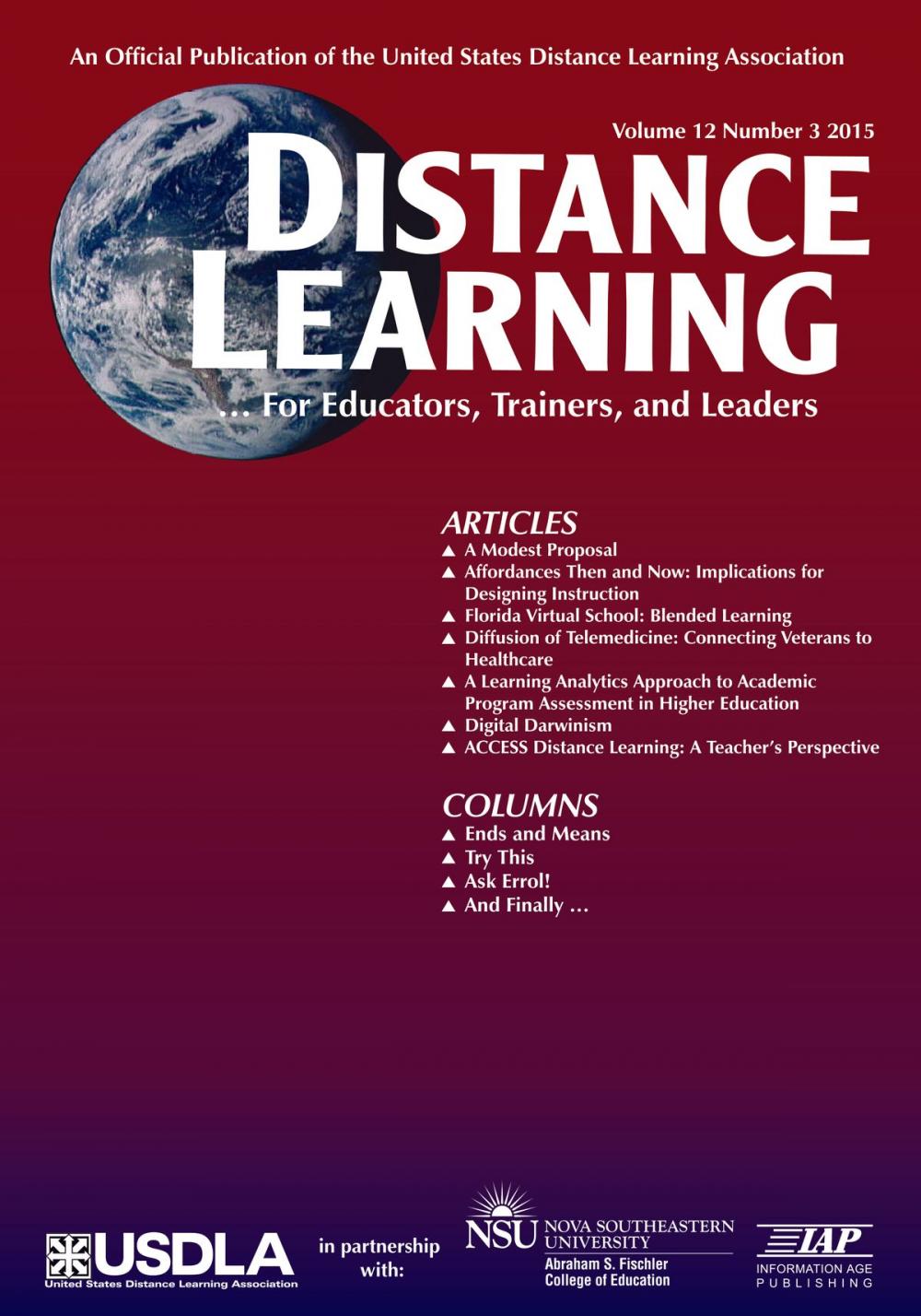 Big bigCover of Distance Learning Issue