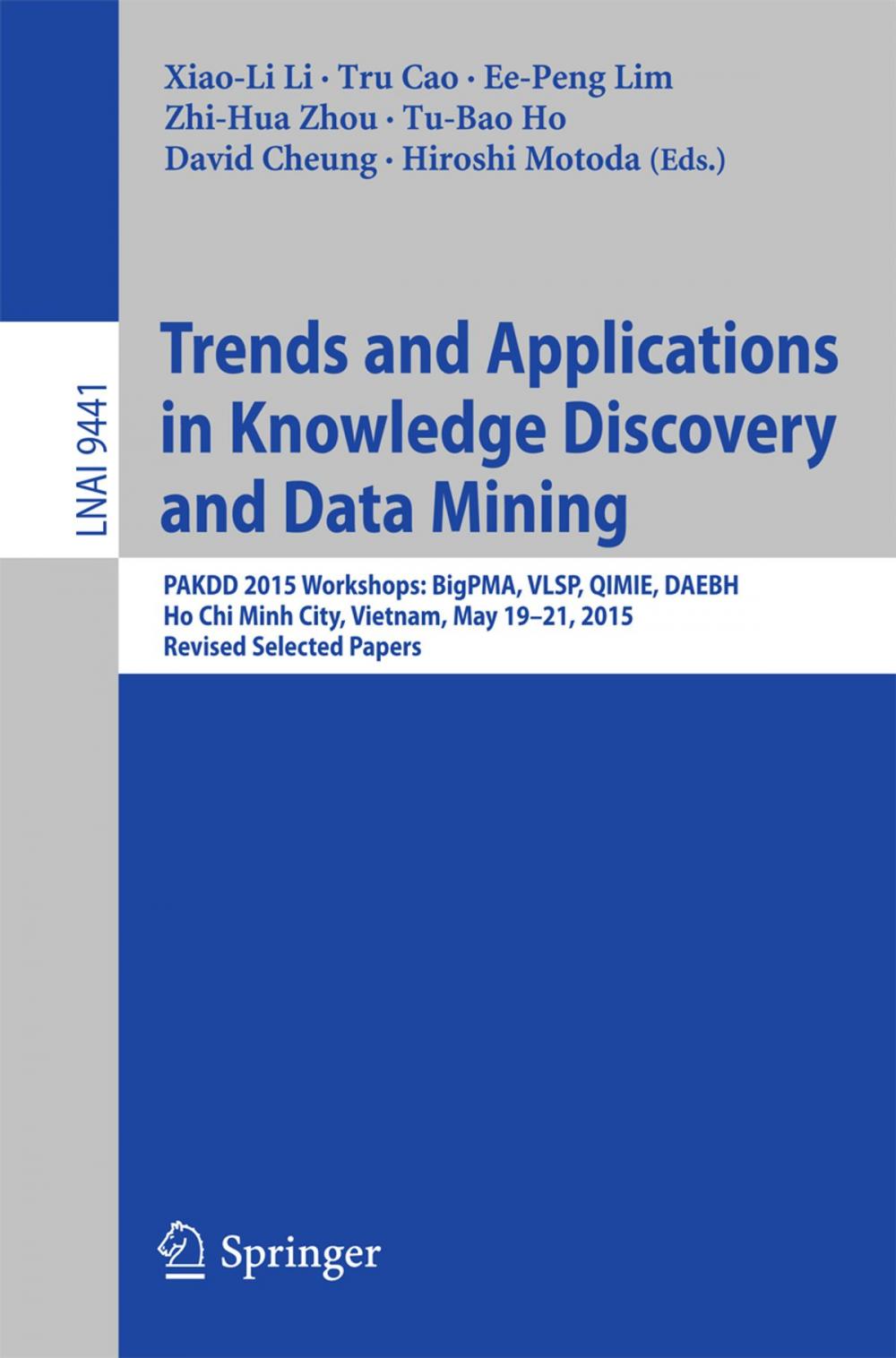 Big bigCover of Trends and Applications in Knowledge Discovery and Data Mining