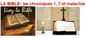 Cover of LA BIBLE: les chroniques 1, 2 et malachie