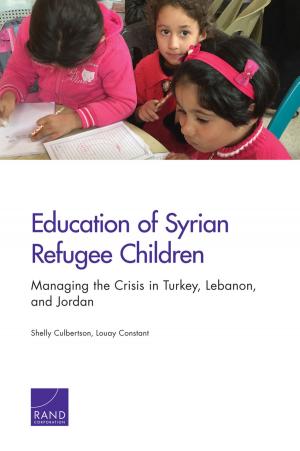 Cover of the book Education of Syrian Refugee Children by Brian A. Jackson, Joe Russo, John S. Hollywood, Dulani Woods, Richard Silberglitt, George B. Drake, John S. Shaffer, Mikhail Zaydman, Brian G. Chow