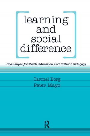 Cover of the book Learning and Social Difference by 