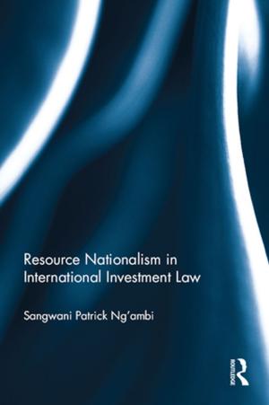 Cover of the book Resource Nationalism in International Investment Law by Walter Witzel, Dieter Seifried