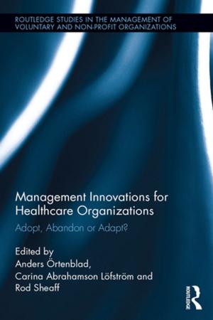 Cover of the book Management Innovations for Healthcare Organizations by Janice H Schopler, Maeda J Galinsky