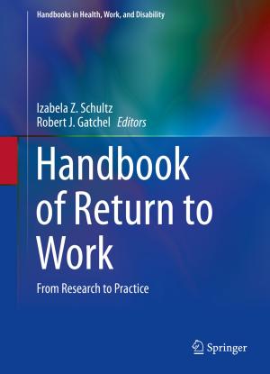 Cover of the book Handbook of Return to Work by Lester D. Taylor