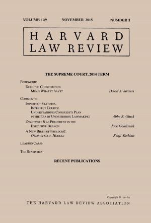 Cover of the book Harvard Law Review: Volume 129, Number 1 - November 2015 by Mortimer & Sanford Kadish