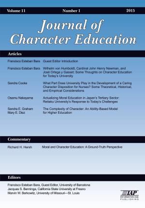 Cover of the book Journal of Character Education Issue by R.M. O’Toole B.A., M.C., M.S.A., C.I.E.A.