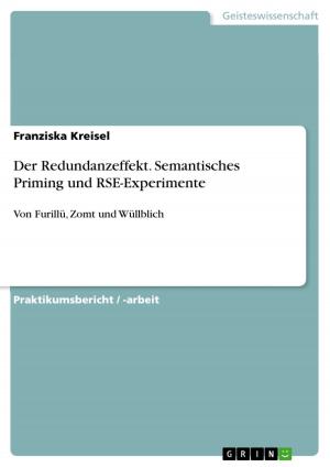 Cover of the book Der Redundanzeffekt. Semantisches Priming und RSE-Experimente by Jan Hoppe