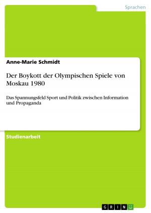 Cover of the book Der Boykott der Olympischen Spiele von Moskau 1980 by Alexander Minor