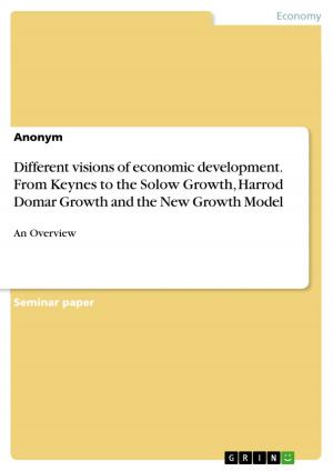 Cover of the book Different visions of economic development. From Keynes to the Solow Growth, Harrod Domar Growth and the New Growth Model by Marion Maguire