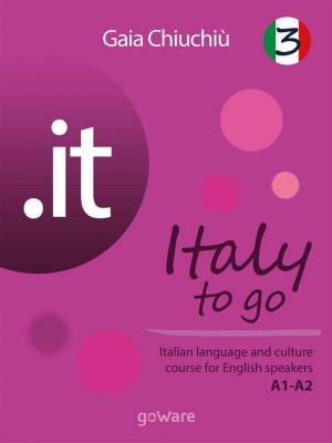 Cover of the book .it – Italy to go 3. Italian language and culture course for English speakers A1-A2 by Fabio Menghini