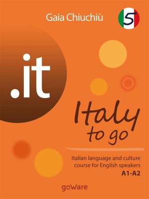 Cover of the book .it – Italy to go 5. Italian language and culture course for English speakers A1-A2 by Gaia Chiuchiù