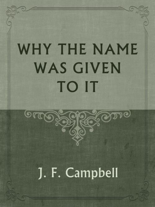 Cover of the book WHY THE NAME WAS GIVEN TO IT by J. F. Campbell, Media Galaxy