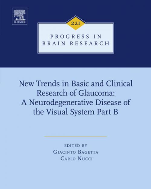 Cover of the book New Trends in Basic and Clinical Research of Glaucoma: A Neurodegenerative Disease of the Visual System – Part B by Giacinto Bagetta, Carlo Nucci, Elsevier Science