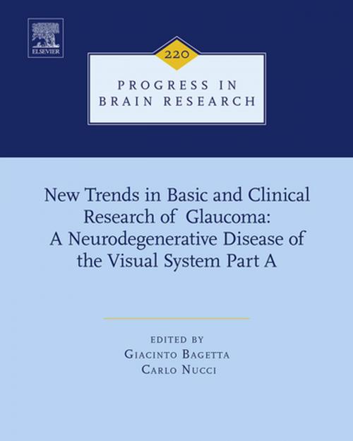 Cover of the book New Trends in Basic and Clinical Research of Glaucoma: A Neurodegenerative Disease of the Visual System Part A by Giacinto Bagetta, Carlo Nucci, Elsevier Science