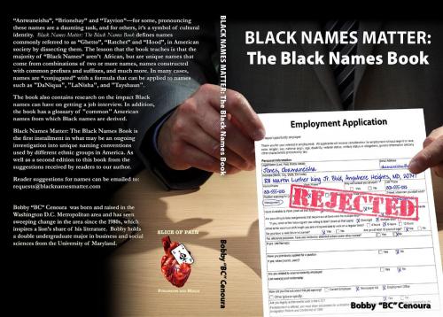 Cover of the book Black Names Matter by Bobby Cenoura, Slice of Pain Publishing and Media, LLC