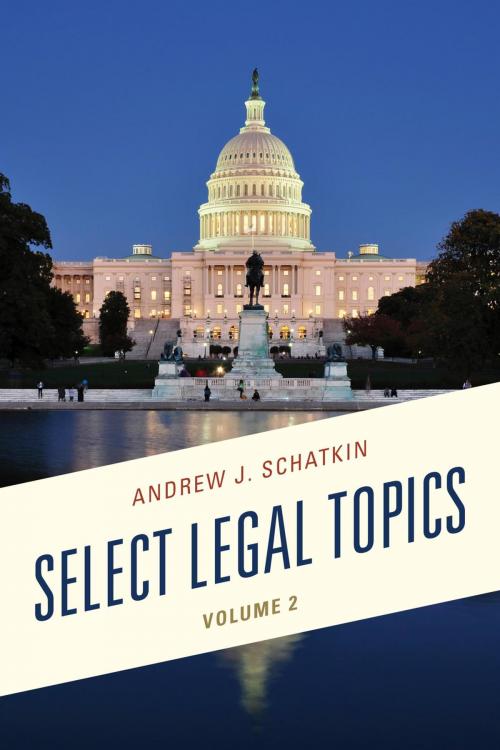 Cover of the book Select Legal Topics by Andrew J. Schatkin, UPA