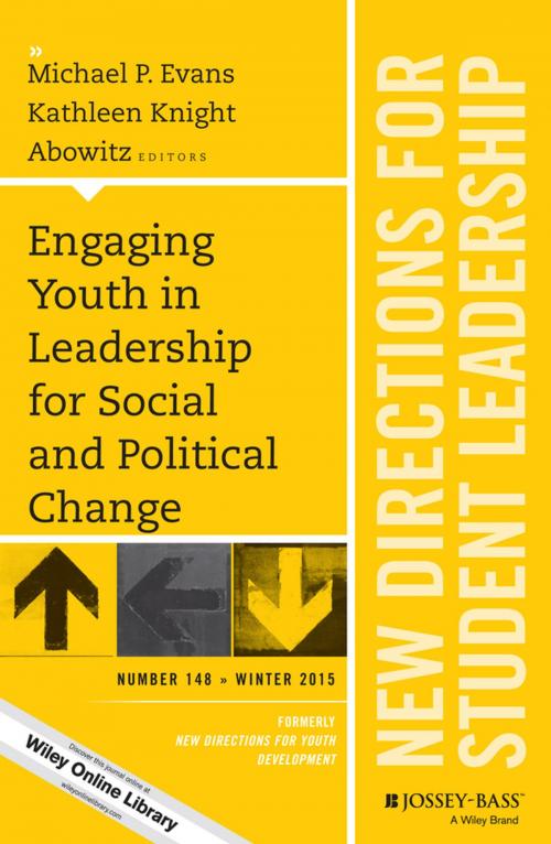 Cover of the book Engaging Youth in Leadership for Social and Political Change by Susan R. Komives, Wiley
