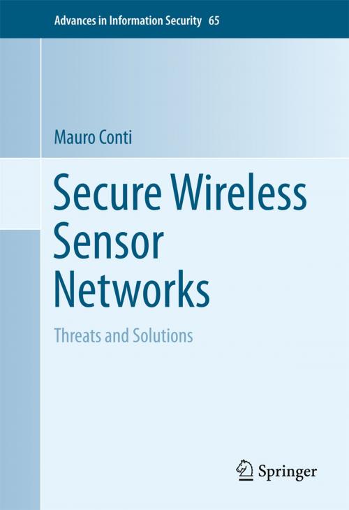 Cover of the book Secure Wireless Sensor Networks by Mauro Conti, Springer New York