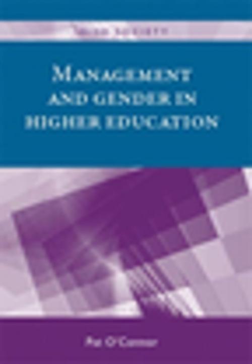 Cover of the book Management and gender in higher education by Pat O'Connor, Manchester University Press