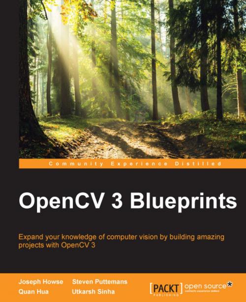 Cover of the book OpenCV 3 Blueprints by Joseph Howse, Steven Puttemans, Quan Hua, Utkarsh Sinha, Packt Publishing