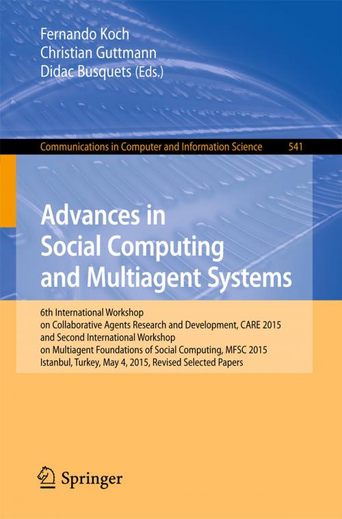 Cover of the book Advances in Social Computing and Multiagent Systems by , Springer International Publishing