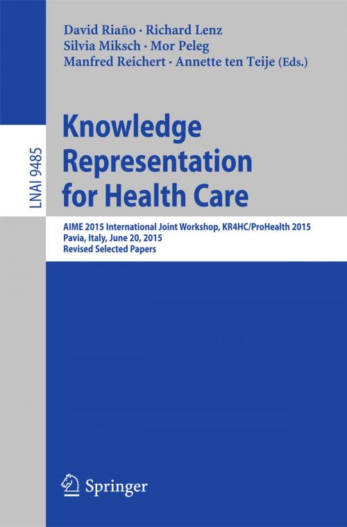 Cover of the book Knowledge Representation for Health Care by , Springer International Publishing