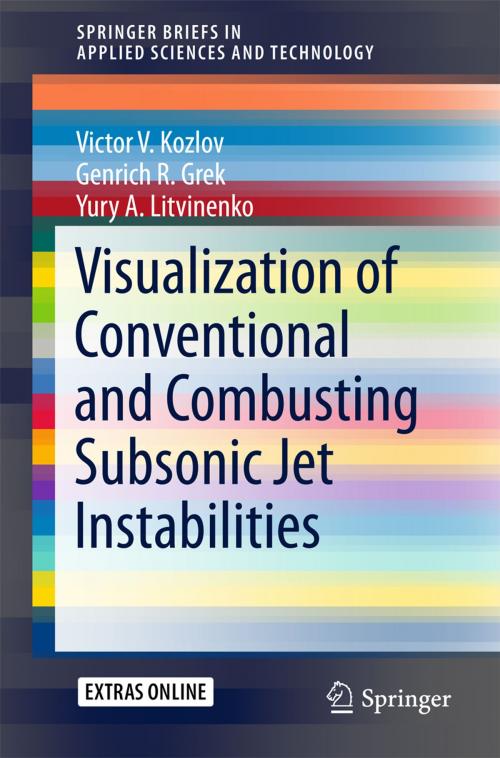 Cover of the book Visualization of Conventional and Combusting Subsonic Jet Instabilities by Genrich R. Grek, Victor V. Kozlov, Yury A. Litvinenko, Springer International Publishing