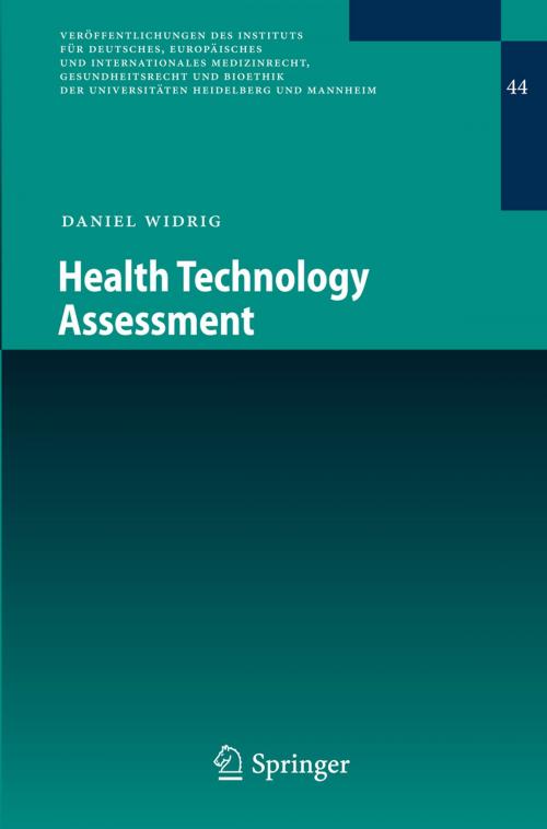Cover of the book Health Technology Assessment by Daniel Widrig, Springer Berlin Heidelberg