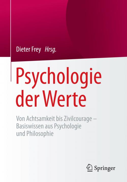 Cover of the book Psychologie der Werte by , Springer Berlin Heidelberg