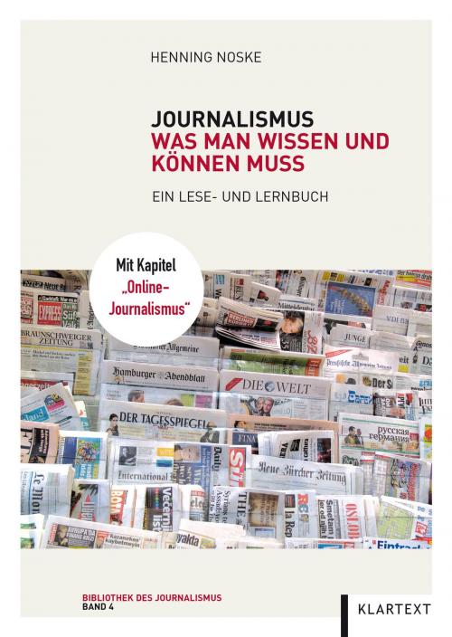 Cover of the book Journalismus by Henning Noske, Klartext Verlag