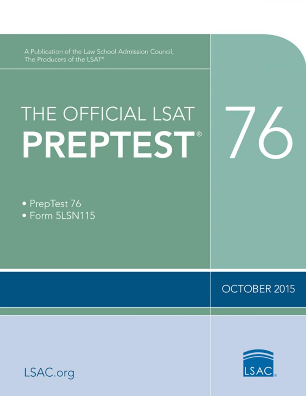 Big bigCover of The Official LSAT PrepTest 76