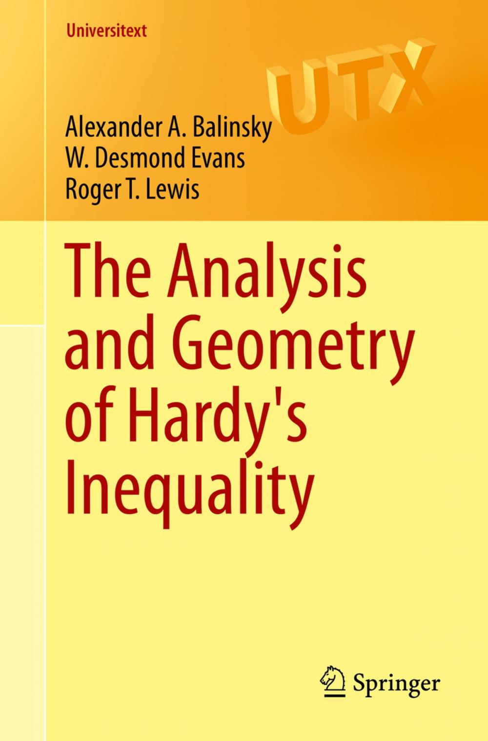 Big bigCover of The Analysis and Geometry of Hardy's Inequality