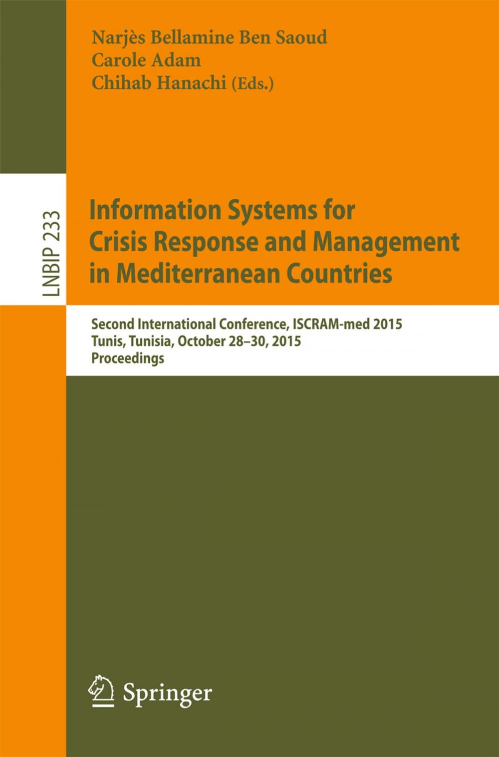 Big bigCover of Information Systems for Crisis Response and Management in Mediterranean Countries