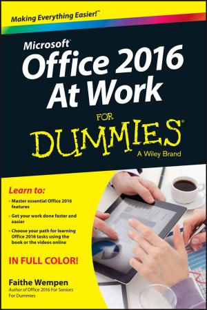 Cover of the book Office 2016 at Work For Dummies by Robert Feinschreiber, Margaret Kent