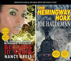 Cover of the book PP Award Winners - Mini Bundle 1 - The Hemingway Hoax (Joe Haldeman) & Beggars in Spain (Nancy Kress) by Stephen Leigh