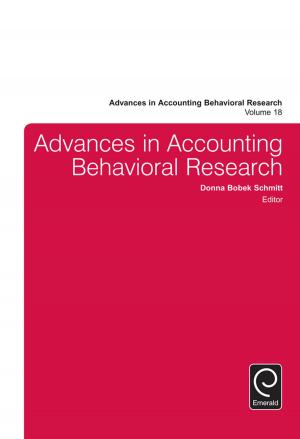 bigCover of the book Advances in Accounting Behavioral Research by 