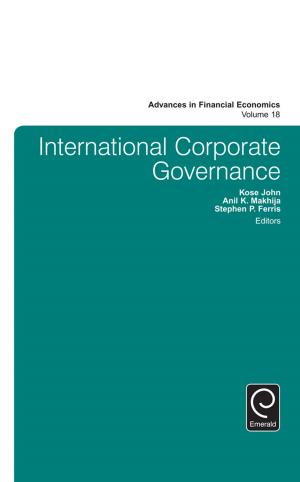 Cover of the book International Corporate Governance by Professor Markus Venzin, Assistant Professor Matteo Vizzaccaro, Fabrizio Rutschmann