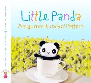 Book cover of Little Panda Amigurumi Crochet Pattern