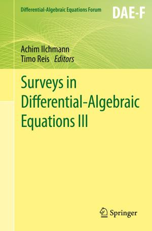 Cover of the book Surveys in Differential-Algebraic Equations III by José Antonio Pero-Sanz Elorz, Daniel Fernández González, Luis Felipe Verdeja