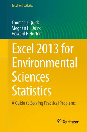 Cover of the book Excel 2013 for Environmental Sciences Statistics by Melina V. Vizcaíno-Alemán
