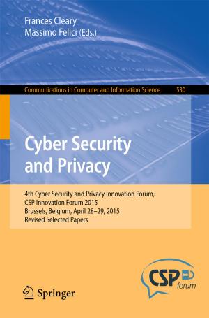 Cover of the book Cyber Security and Privacy by Nick Brooke
