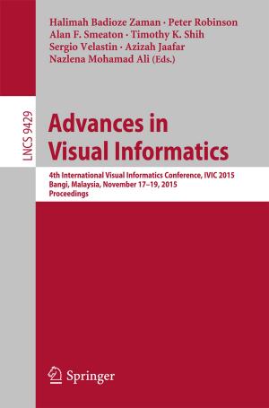 Cover of the book Advances in Visual Informatics by Aída Serrano Rubio