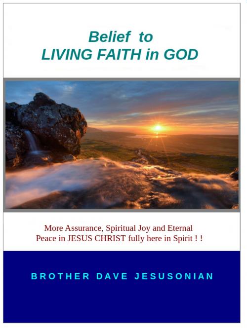 Cover of the book Belief to LIVING FAITH in GOD by Brother Dave A Jesusonian, Brother Dave A Jesusonian